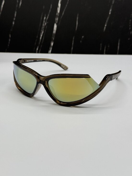 NEW BALENCIAGA BB0289S 003 BROWN GEOMETRIC UNISEX SUNGLASSES BALENCIAGA EYEWEAR main image 7